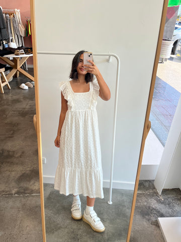 Ba&Sh Embroidered Midi Dress