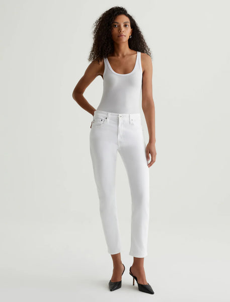 AG Ex-Boyfriend Slim White Jeans