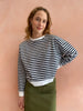 Ada Slim Sweater- Black/white stripe