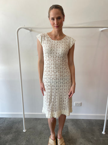 Anthropologie Crochet Midi Dress