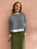 Ada Slim Sweater- Black/white stripe