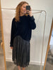 Isabel Marant Black and Silver Pleated Skirt