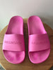 Balenciaga pink rubber slides