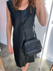 Morrison Black Leather Midi Dress