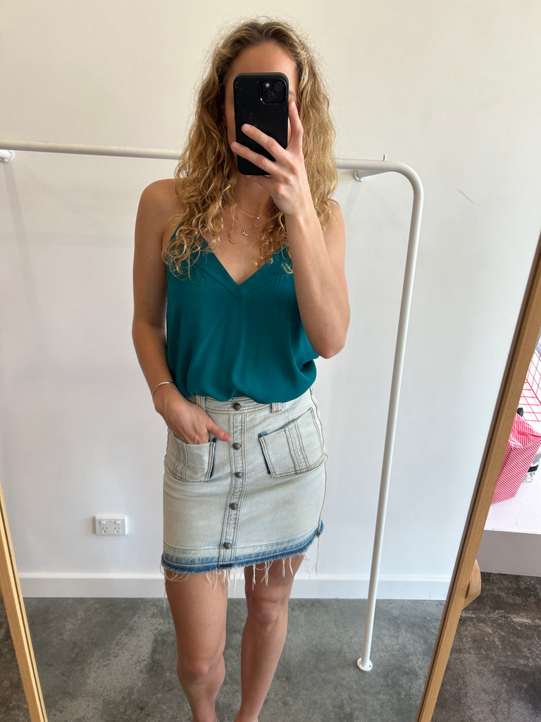 Aje Denim Skirt