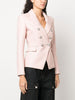 BALMAIN Wool Double Breasted Blazer-Pink