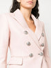 BALMAIN Wool Double Breasted Blazer-Pink