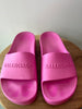 Balenciaga pink rubber slides