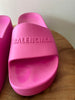 Balenciaga pink rubber slides